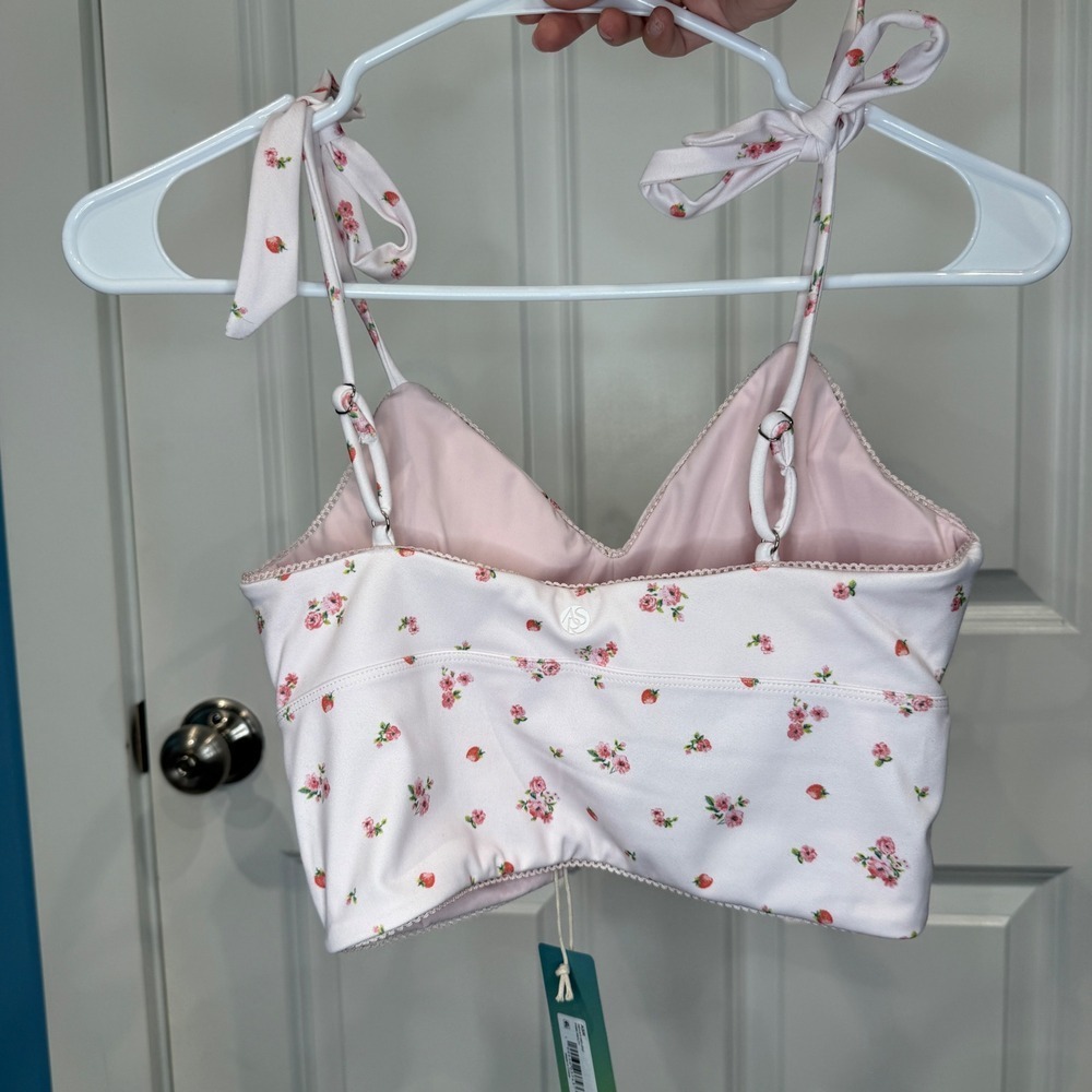 AS Revival Strawberry Pink Floral Exercise Set Tank Top and Skort Size XS - Picture 5 of 13